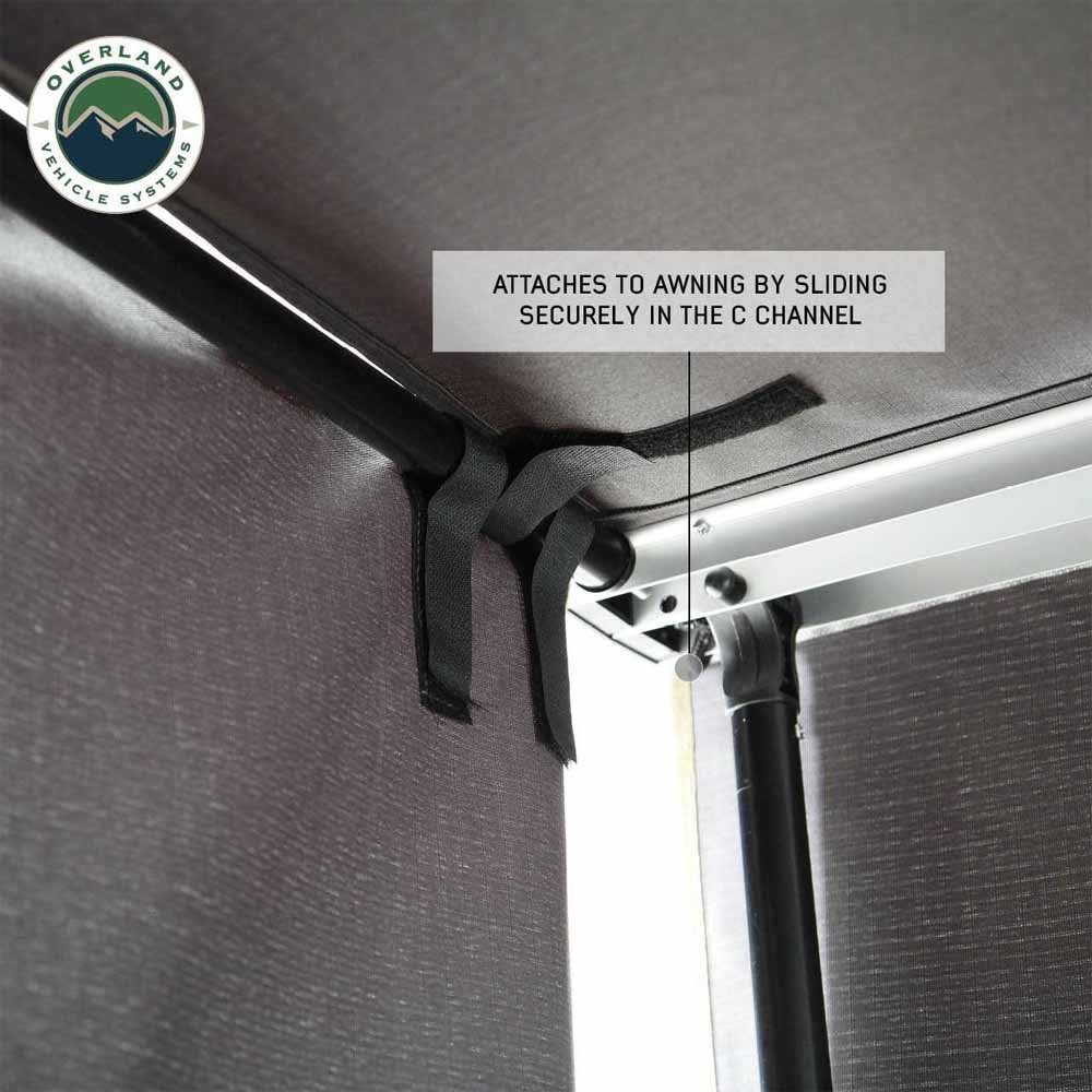 Overland Vehicle Systems Nomadic 6.5 inch Awning Shade Wall Overland Vehicle Systems - Image 5