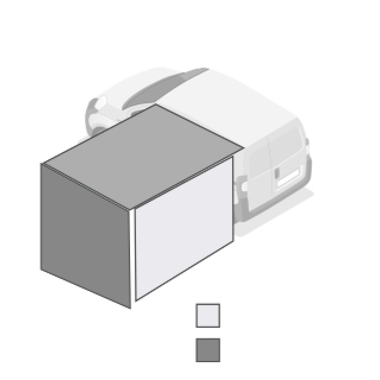 Overland Vehicle Systems Nomadic 6.5 inch Awning Shade Wall Overland Vehicle Systems - Image 7