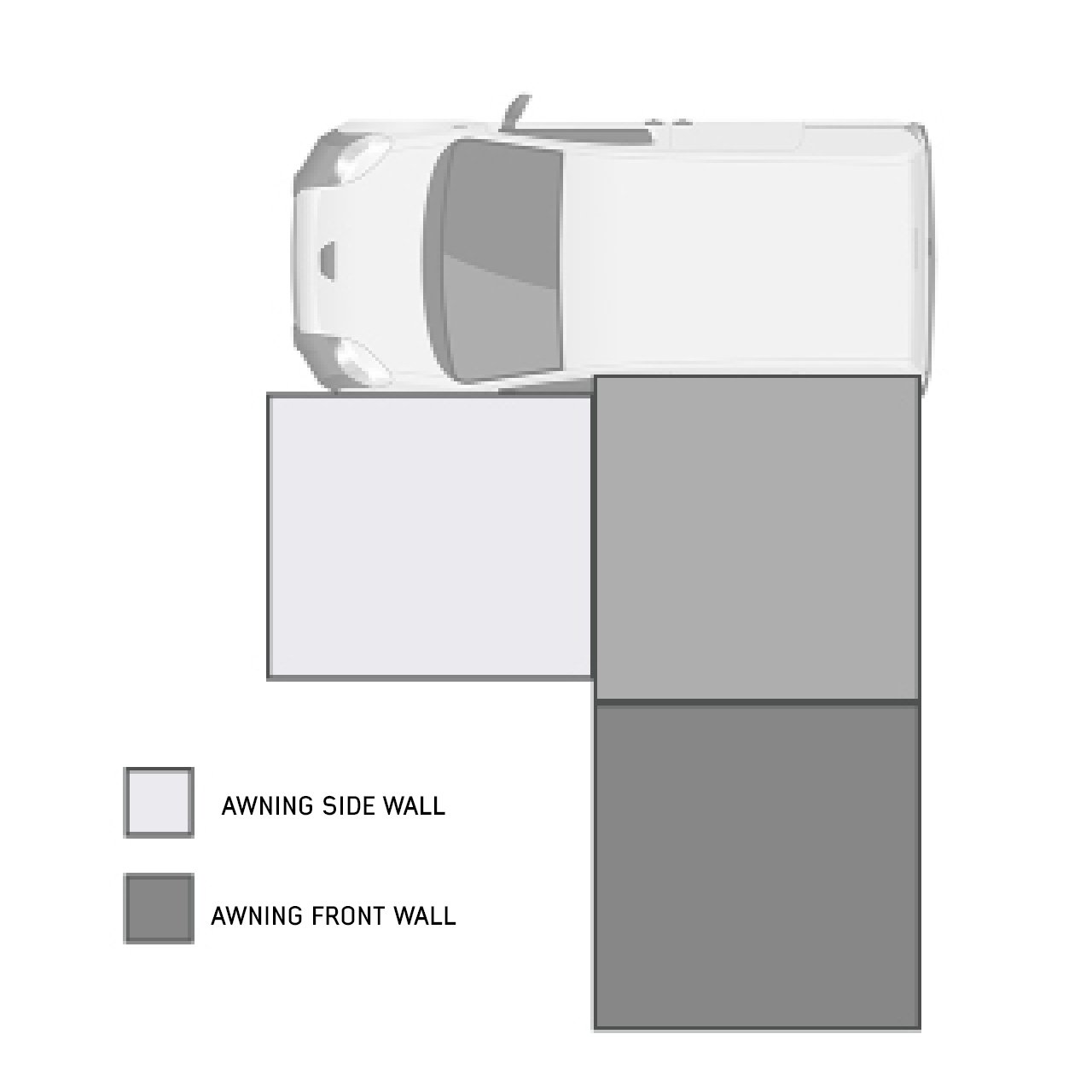 Overland Vehicle Systems Nomadic 6.5 Awning Side Shade Wall Overland Vehicle Systems - Image 8