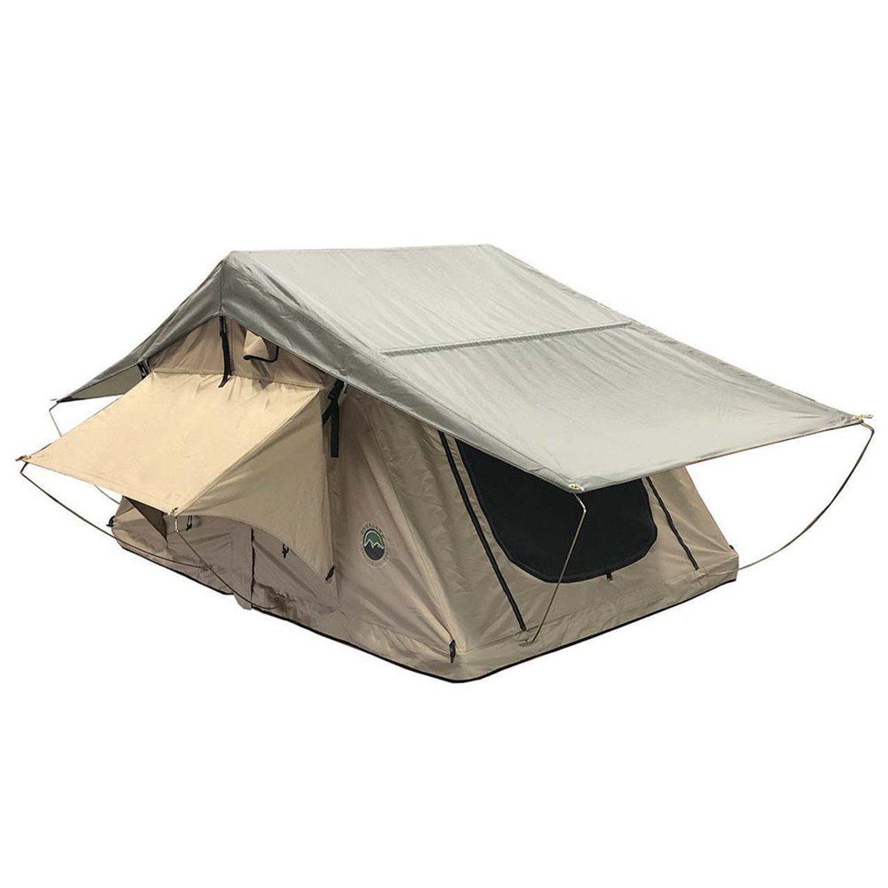 18119733_1-HYDZ.jpg LD TMBK 3 Roof Top Tent With Annex - Tan Base With Green Rain Fly, Black Aluminum Base, Black Ladder Overland Vehicle Systems
