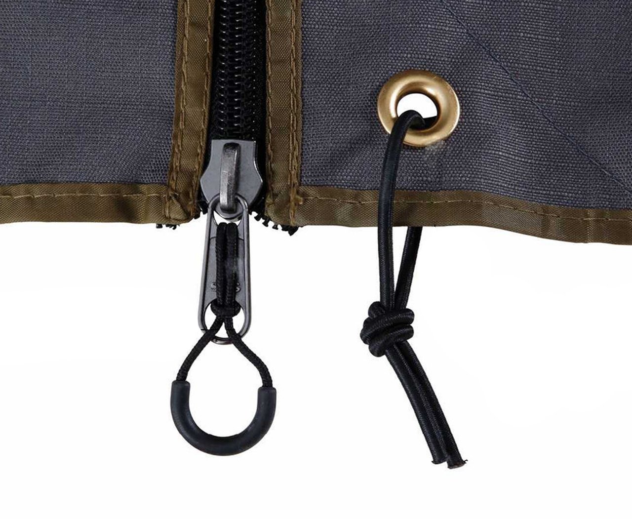 HD Nomadic 180 - LTE Awning Wall, Universal, Grey Body, Green Trim W/Storage Bag Overland Vehicle Systems - Image 5