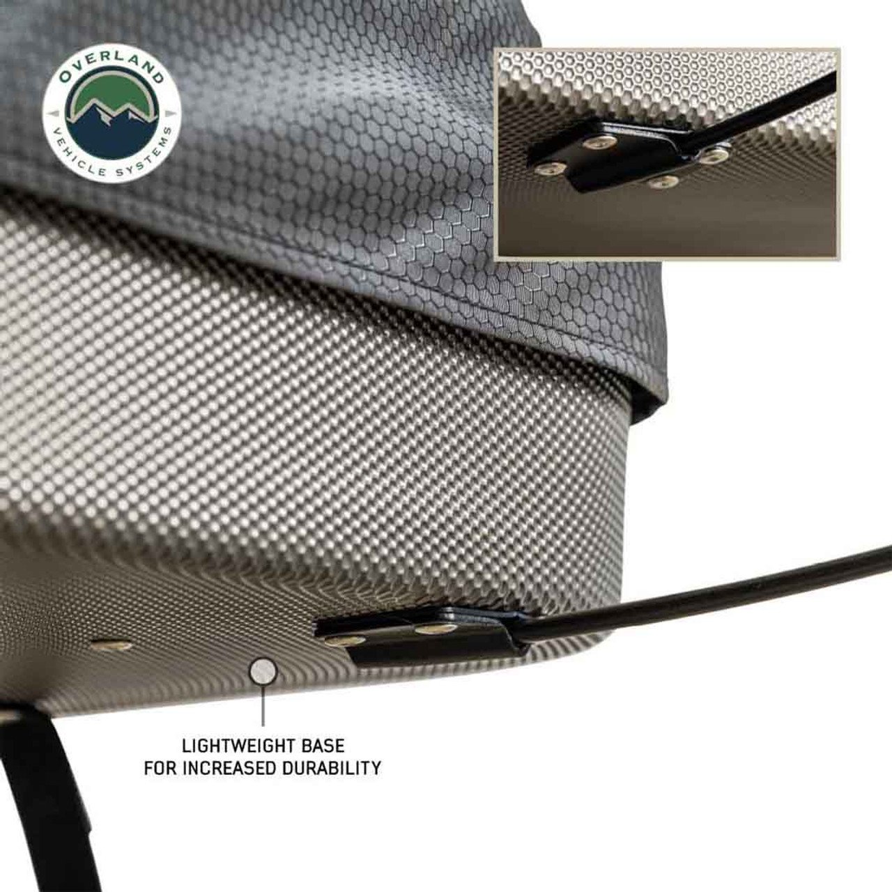 HD Bundu 2 - Hard Shell Pop Up Roof Top Tent, 2 Person, Grey Body and Black Rainfly Overland Vehicle Systems - Image 5