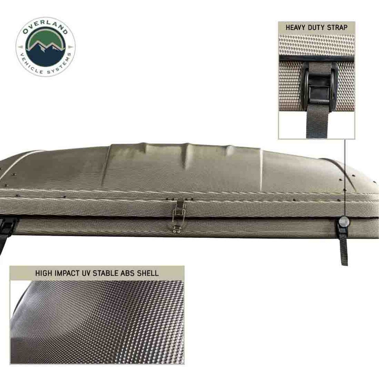 HD Bundu 2 - Hard Shell Pop Up Roof Top Tent, 2 Person, Grey Body and Black Rainfly Overland Vehicle Systems - Image 7