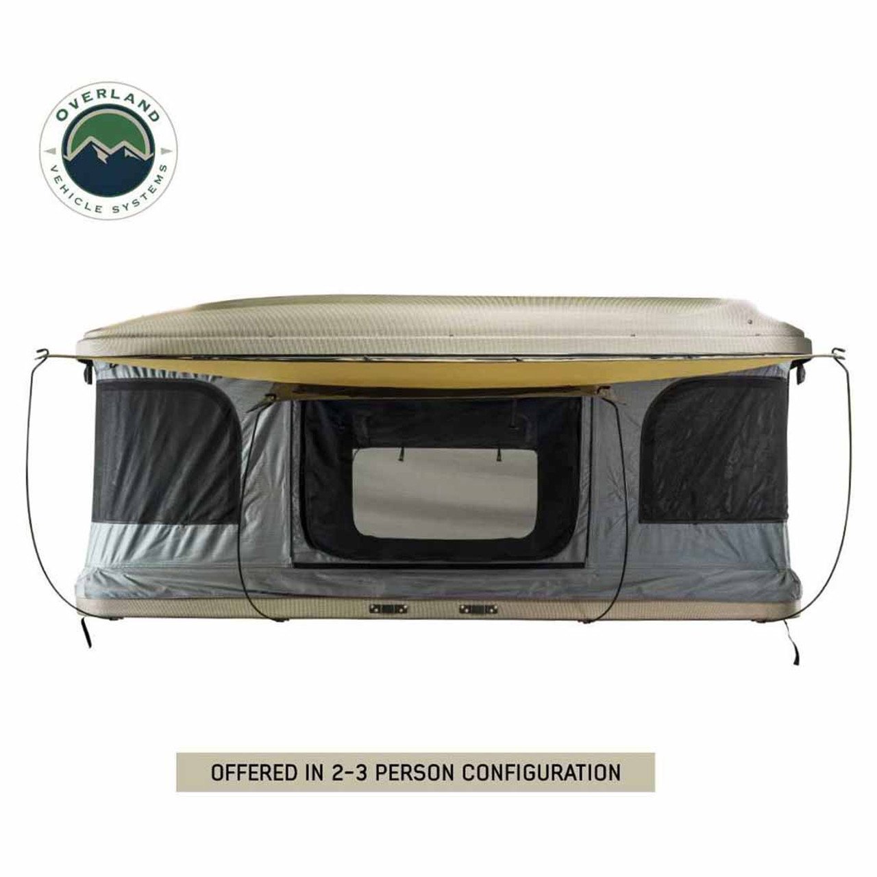 HD Bundu 2 - Hard Shell Pop Up Roof Top Tent, 2 Person, Grey Body and Black Rainfly Overland Vehicle Systems - Image 8