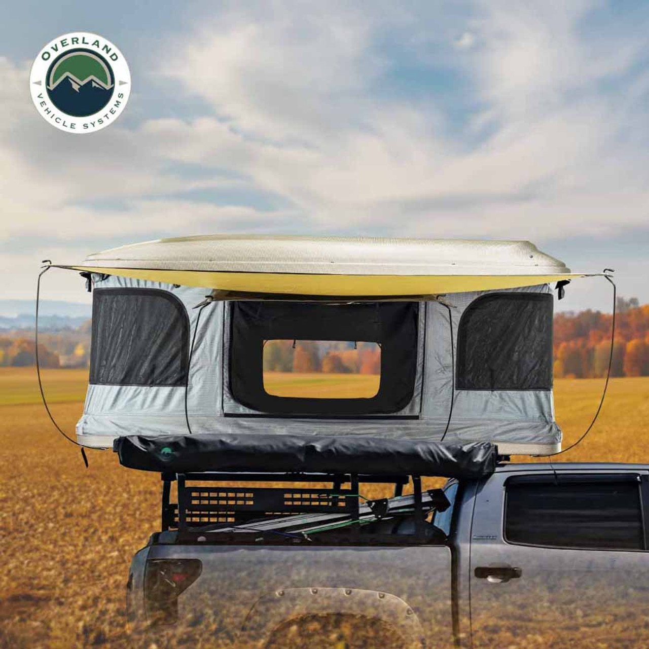 HD Bundu 2 - Hard Shell Pop Up Roof Top Tent, 2 Person, Grey Body and Black Rainfly Overland Vehicle Systems - Image 10