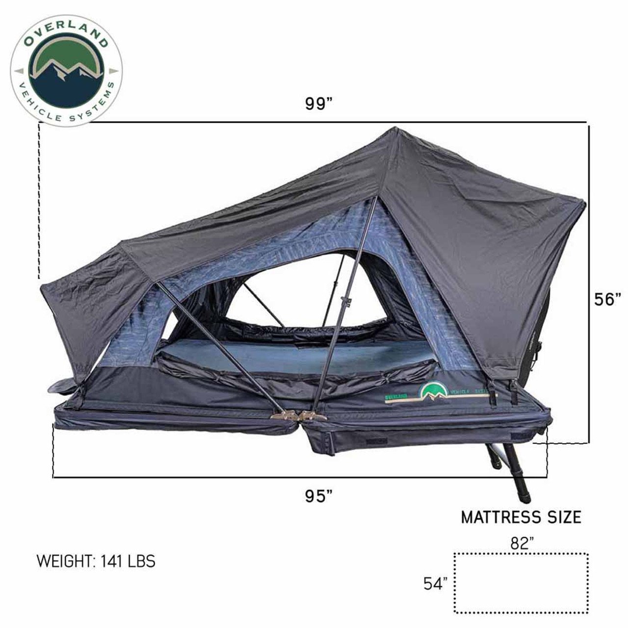 XD Sherpa Solo - Soft Sided Roof Top Tent, 1 Person, Grey Body and Black Rainfly Overland Vehicle Systems - Image 12