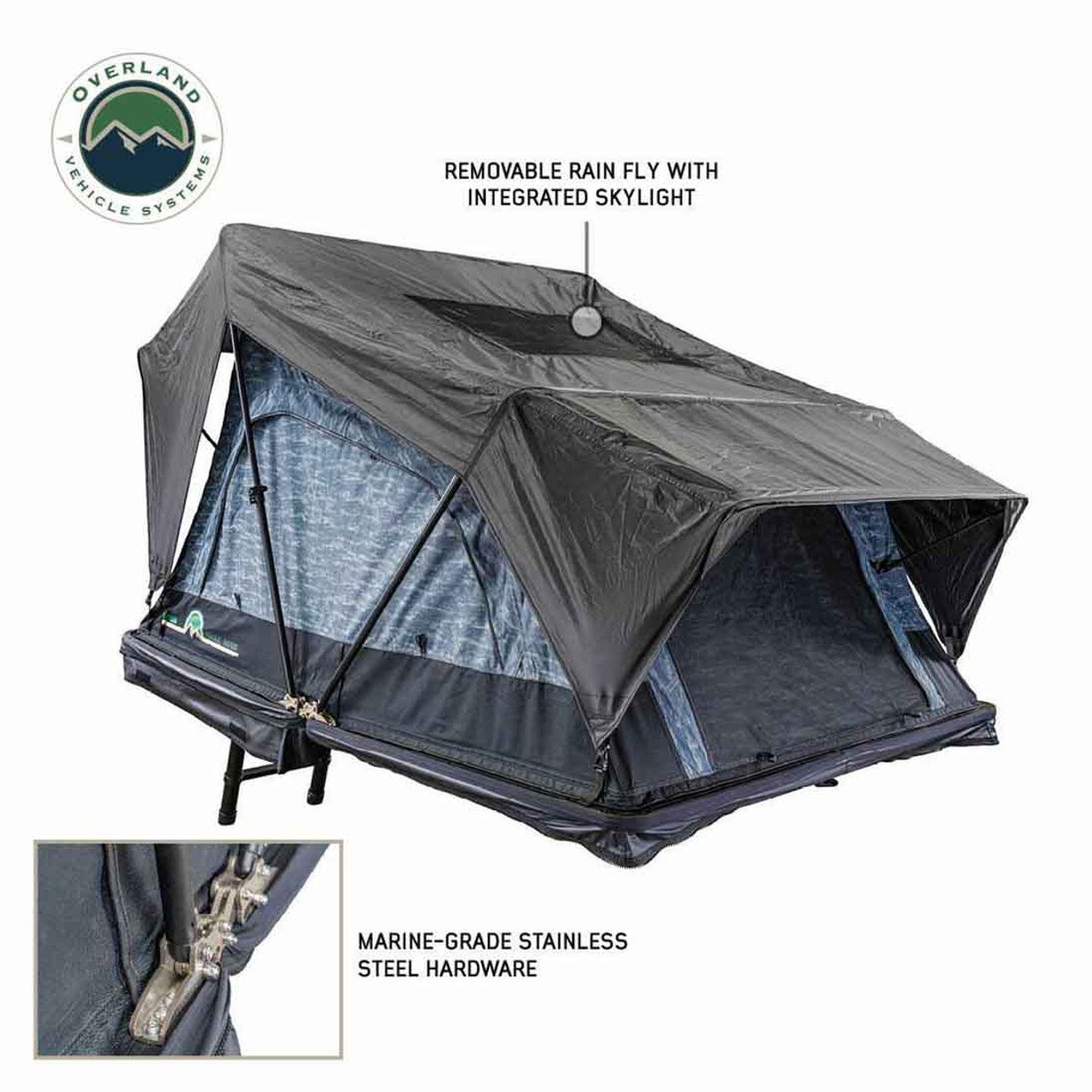 XD Sherpa Solo - Soft Sided Roof Top Tent, 1 Person, Grey Body and Black Rainfly Overland Vehicle Systems - Image 5