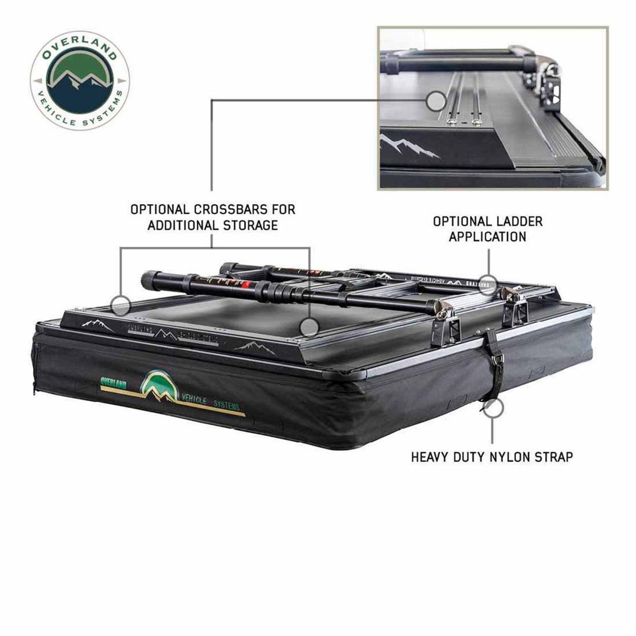 XD Sherpa Solo - Soft Sided Roof Top Tent, 1 Person, Grey Body and Black Rainfly Overland Vehicle Systems - Image 10