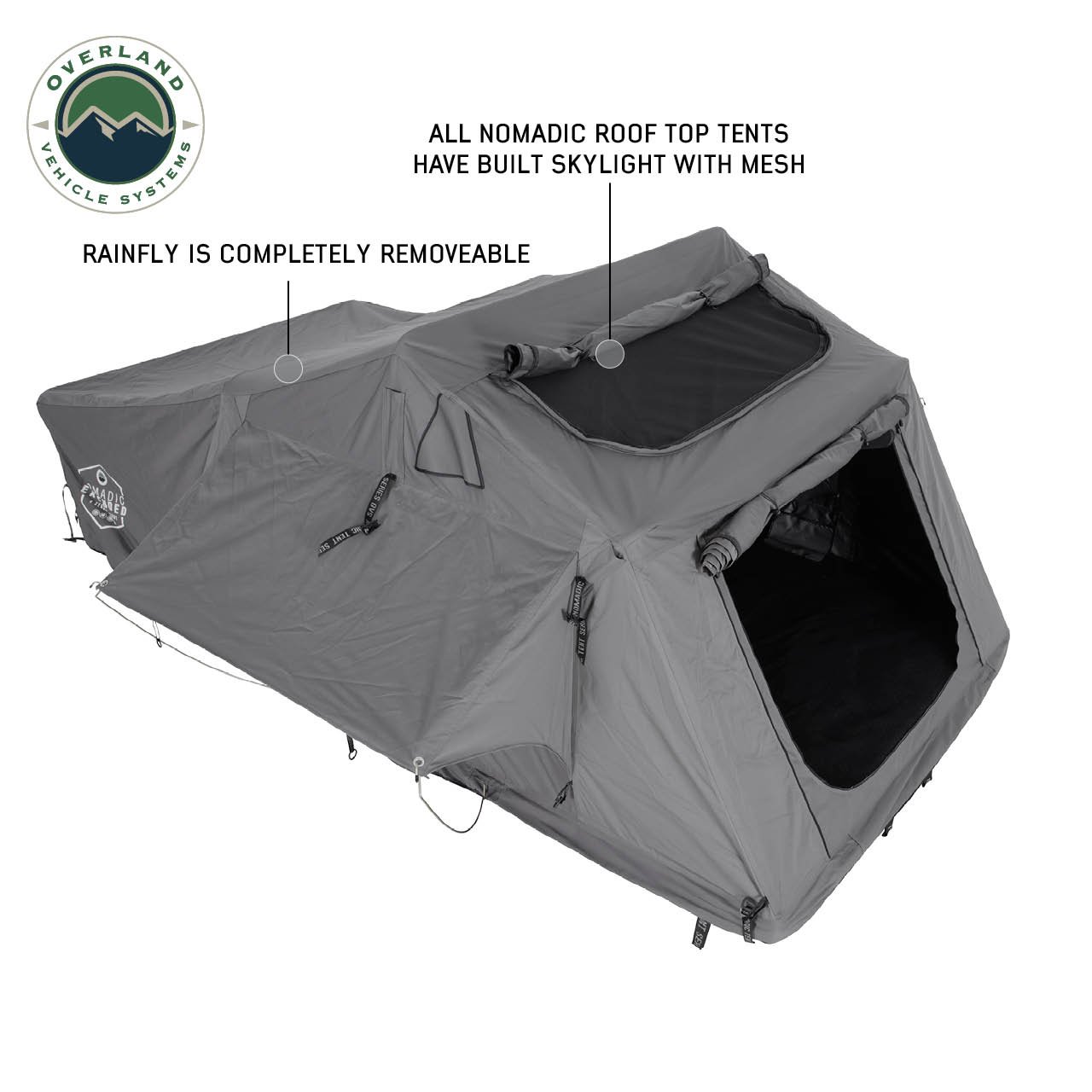 Best Roof Top Tent 3 Person Nomadic 3 Ext. Roof Top Tent Overland Vehicle Systems - Image 3
