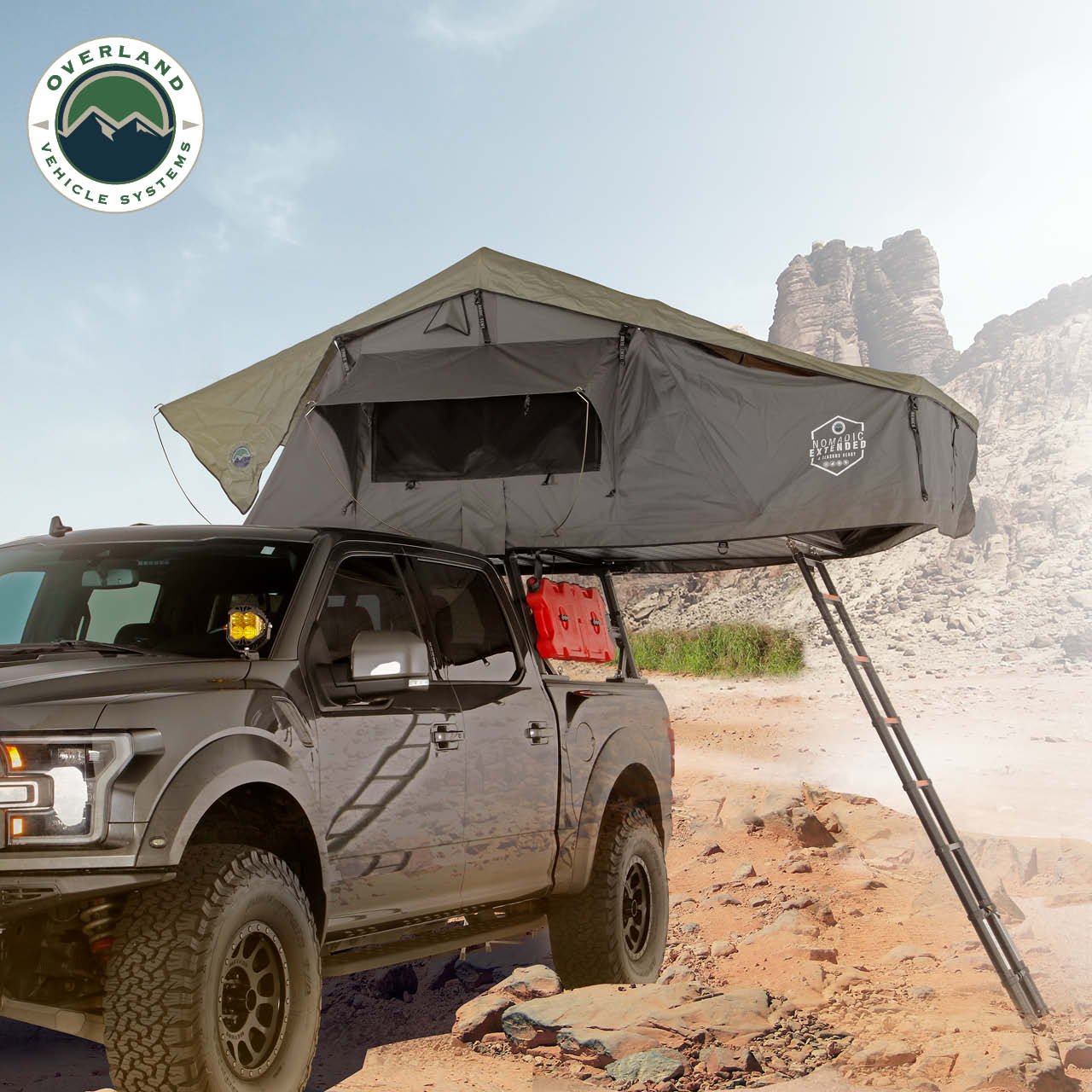 Best Roof Top Tent 3 Person Nomadic 3 Ext. Roof Top Tent Overland Vehicle Systems - Image 16