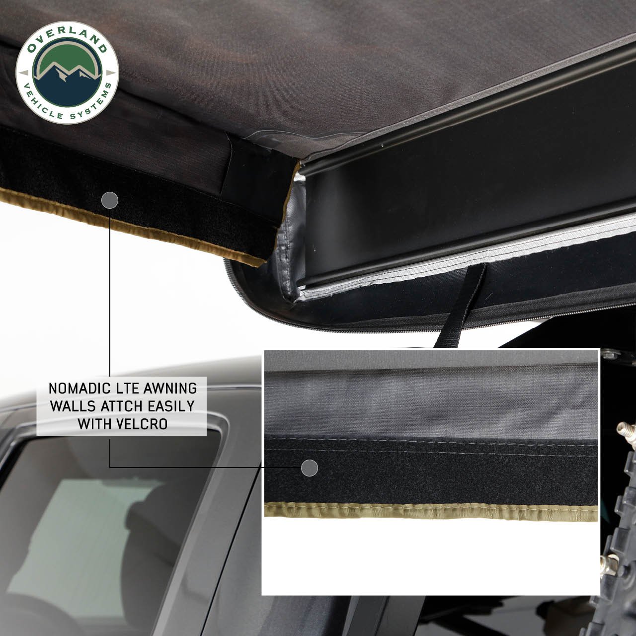 Nomadic 270 LTE Awning Passenger Side Walls 3 and 4 Overland Vehicle Systems - Image 5