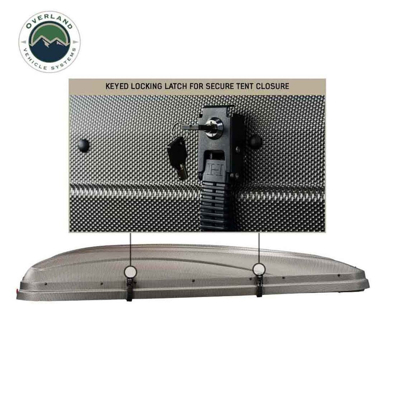 HD Bundu 2 - Hard Shell Roof Top Tent, 2 Person, Grey Body and Black Rainfly Overland Vehicle Systems - Image 6