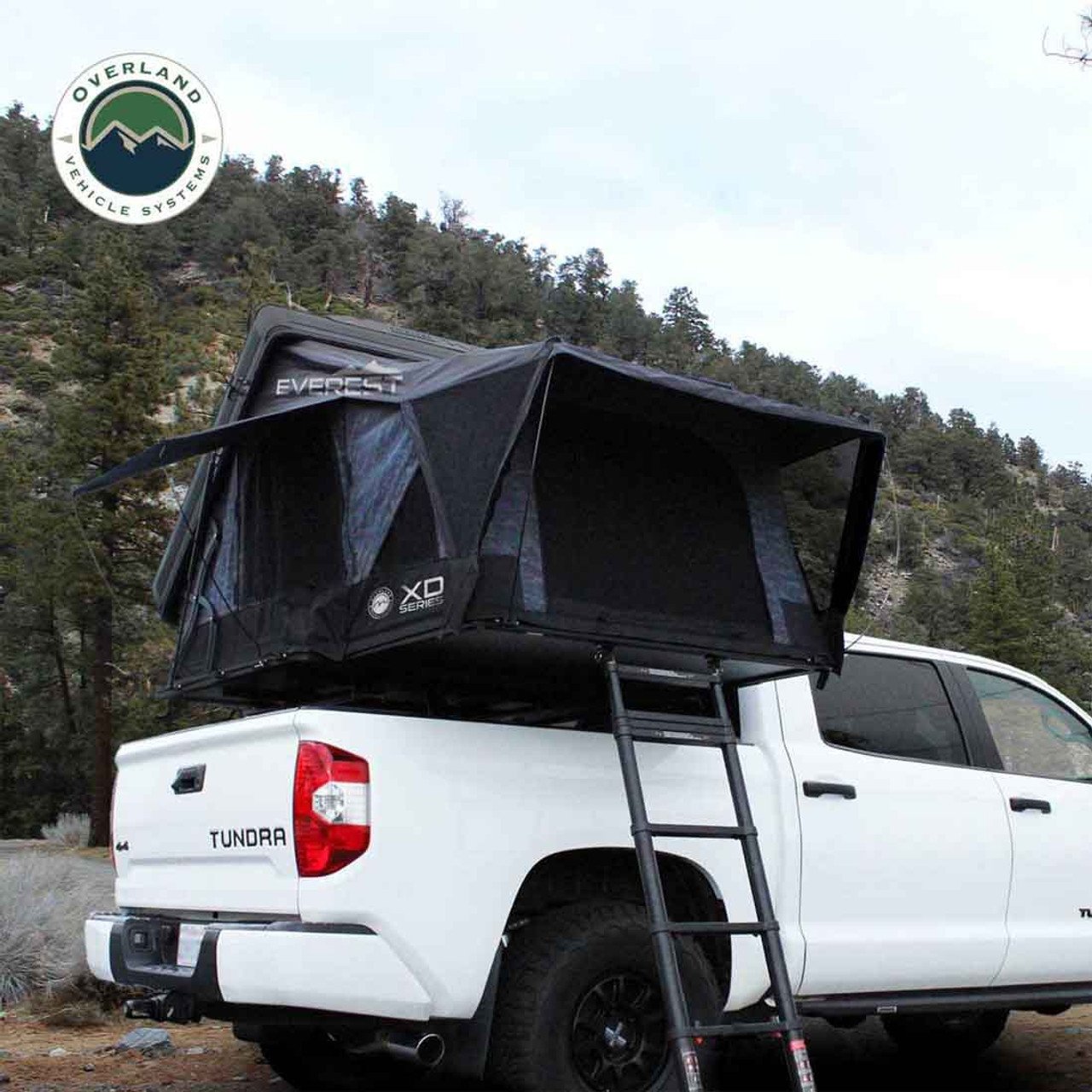 XD Everest 2 - Cantilever Aluminum Roof Top Tent, 2 Person, Grey Body and Black Rainfly Overland Vehicle Systems - Image 15
