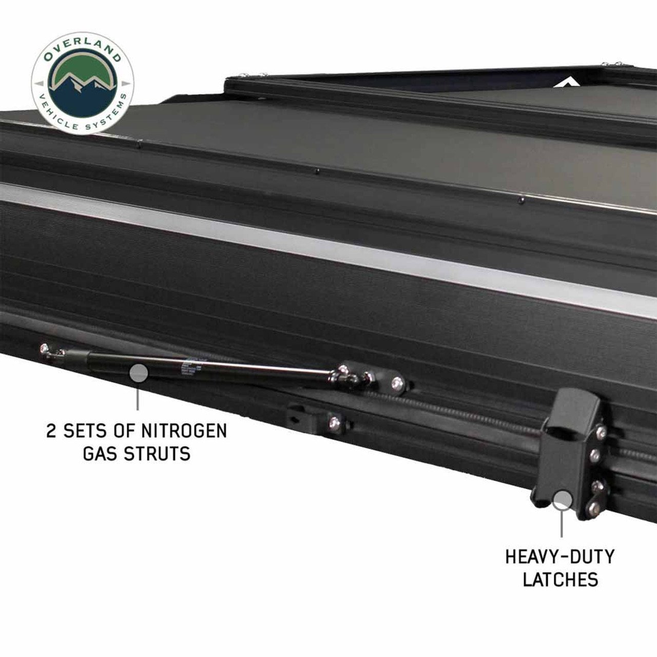 XD Everest 2 - Cantilever Aluminum Roof Top Tent, 2 Person, Grey Body and Black Rainfly Overland Vehicle Systems - Image 11