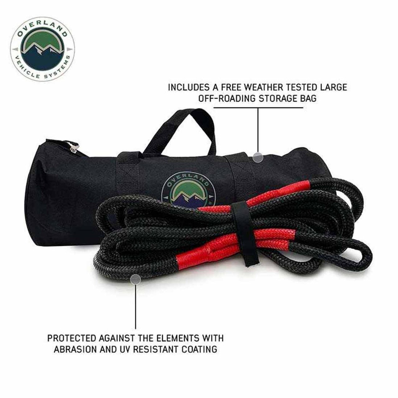 Brute Kinetic Recovery Rope 1 1/4 Inch x 30 Foot With Storage Bag Overland Vehicle Systems - Image 5