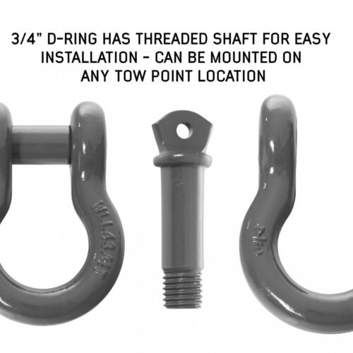 Buy Overland Vehicle Systems Recovery Shackle D Ring 3/4 Inch 4.75 Ton Grey Overland Vehicle Systems