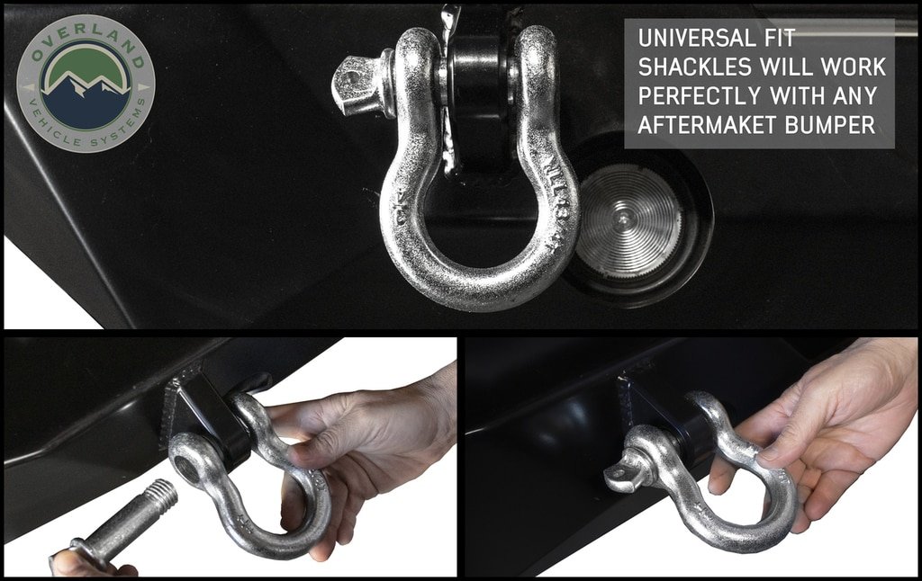 Recovery Shackle 3/4 4.75 Ton Zinc - D Ring Recovery Shackle Overland Vehicle Systems - Image 3