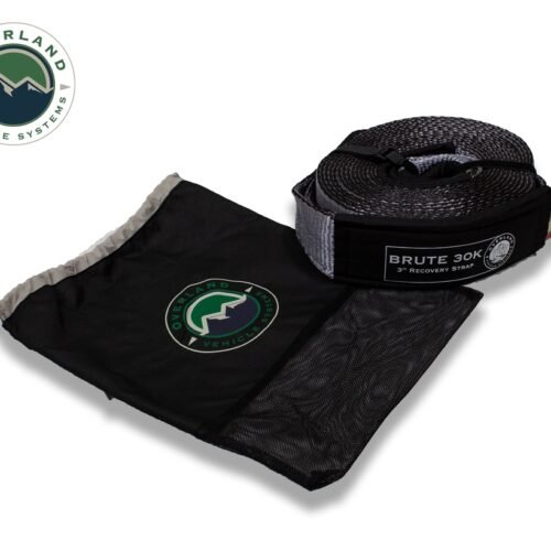 Tow Strap 30 30,000 lb. 3 x 30' Gray Storage Bag Overland Vehicle Systems