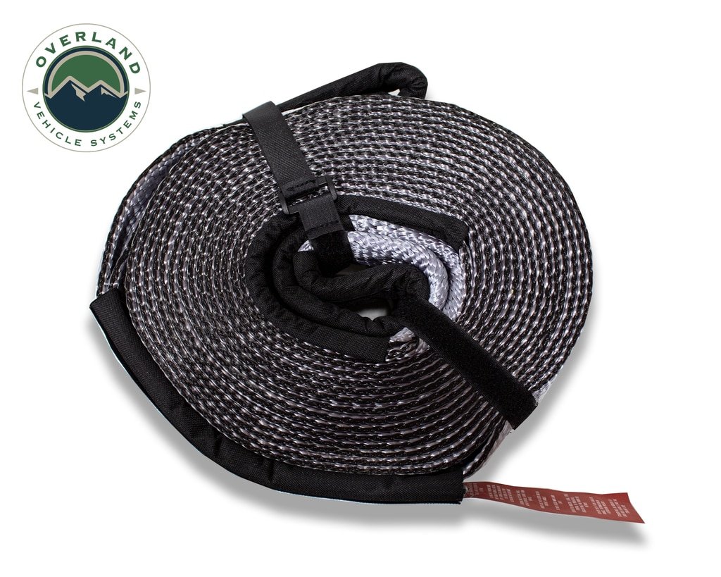 Tow Strap 30 30,000 lb. 3 x 30' Gray Storage Bag Overland Vehicle Systems - Image 5