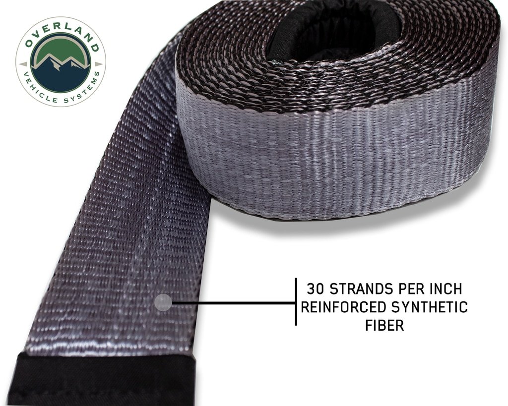 Tree Saver Tow Strap 40,000 lb. Gray With Storage Bag Overland Vehicle Systems - Image 7