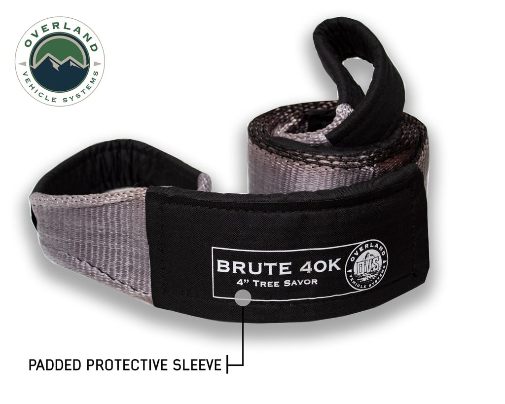 Tree Saver Tow Strap 40,000 lb. Gray With Storage Bag Overland Vehicle Systems - Image 2