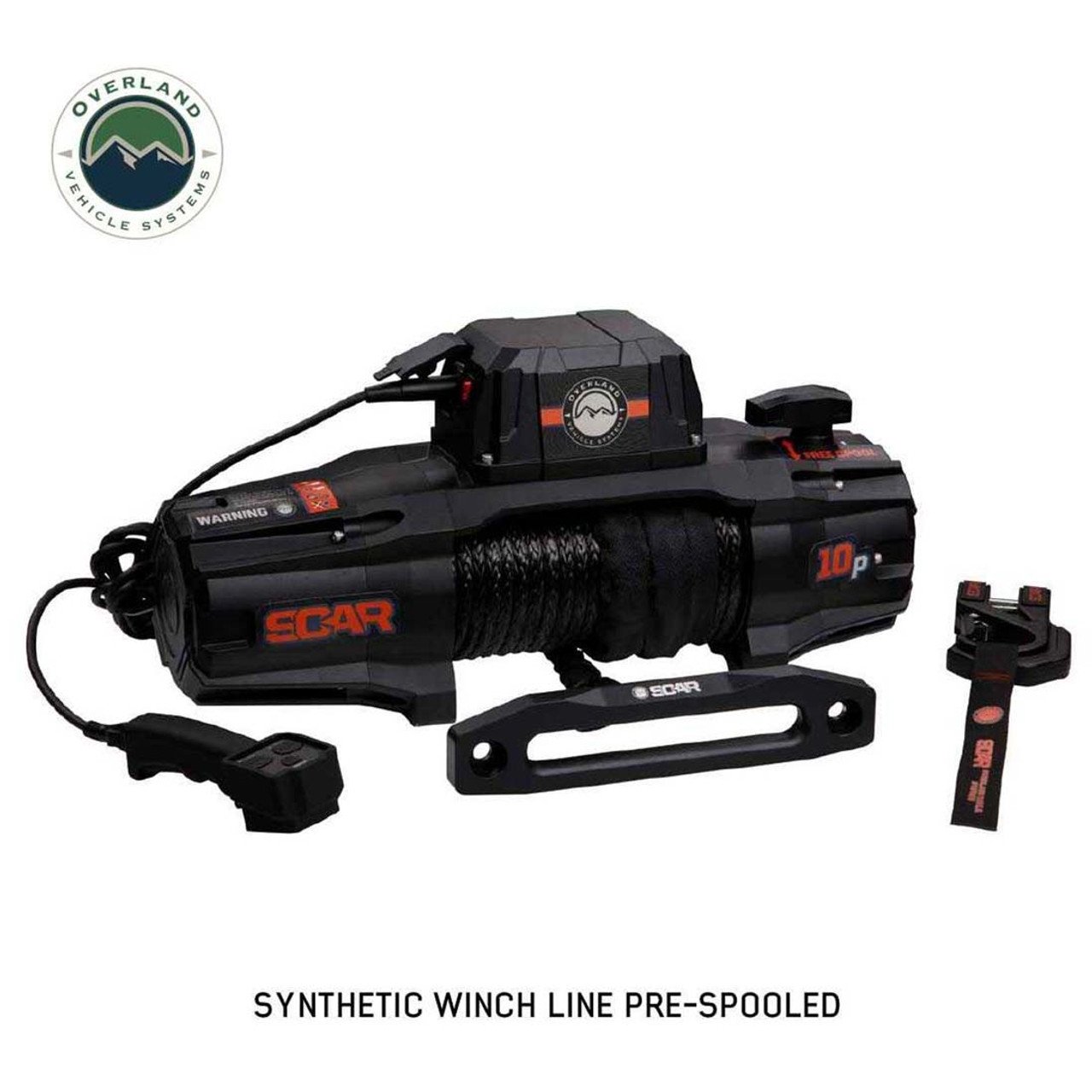 SCAR 10P - 10,000 lb. Winch With Synthetic Rope and Wireless Remote Overland Vehicle Systems - Image 9