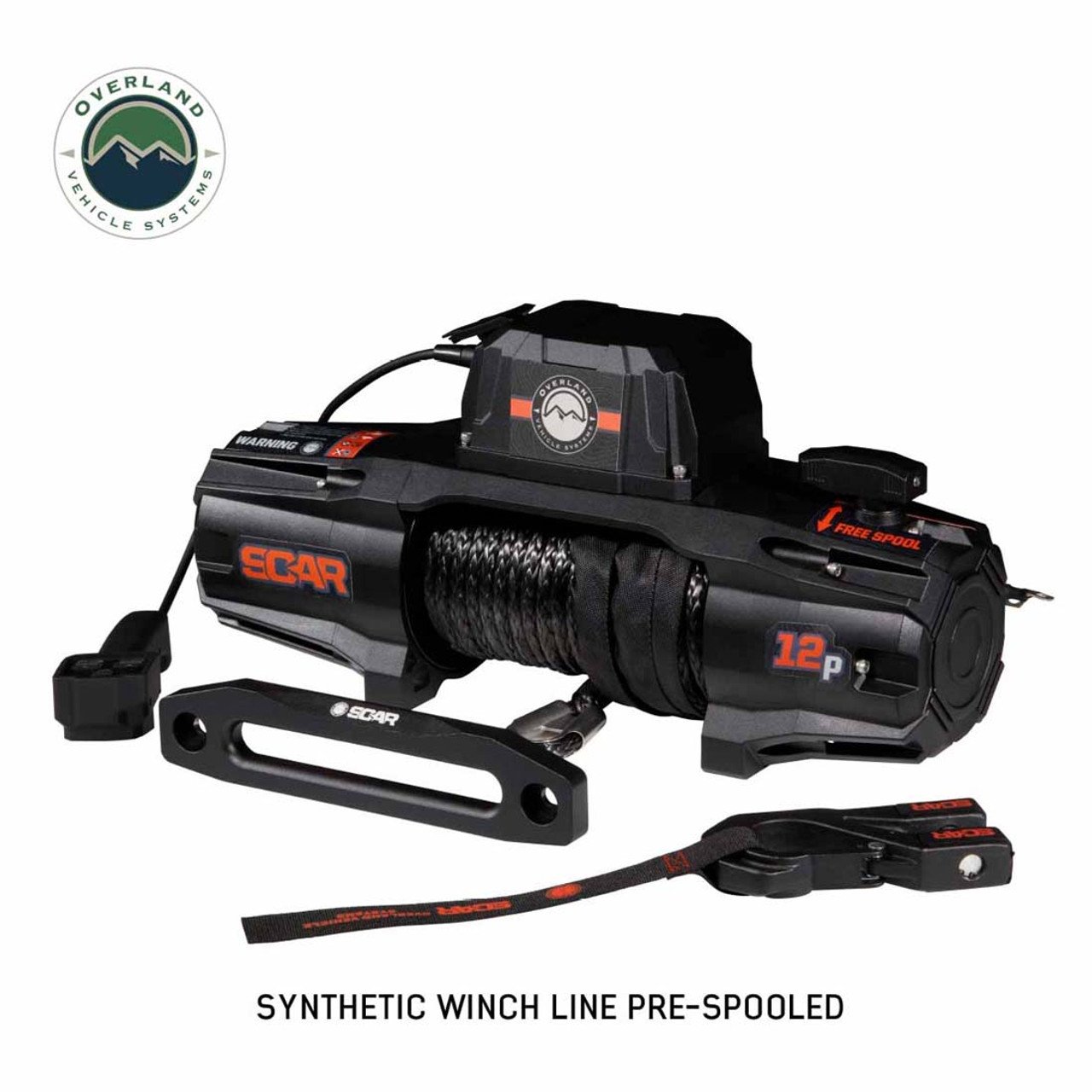 SCAR 12P - 12,000 lb. Winch With Synthetic Rope and Wireless Remote Overland Vehicle Systems - Image 11