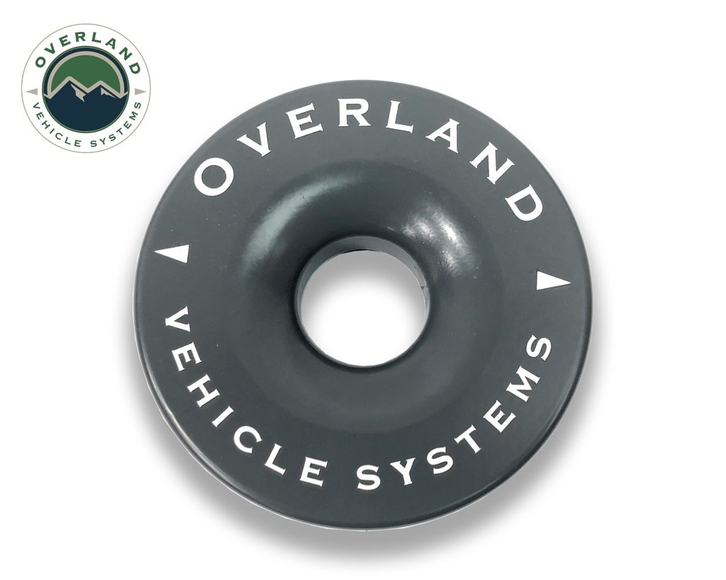 Recovery Snatch Ring 4.00 41,000 lb. Gray With Storage Bag Overland Vehicle Systems - Image 2