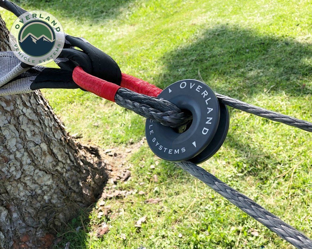 Recovery Snatch Ring 4.00 41,000 lb. Gray With Storage Bag Overland Vehicle Systems - Image 5