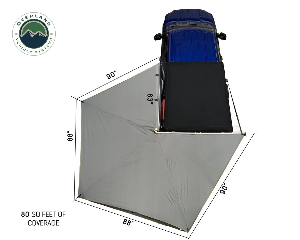 270 Degree Awning Free Standing - Nomadic 270 LT - Dark Gray Overland Vehicle Systems - Image 5