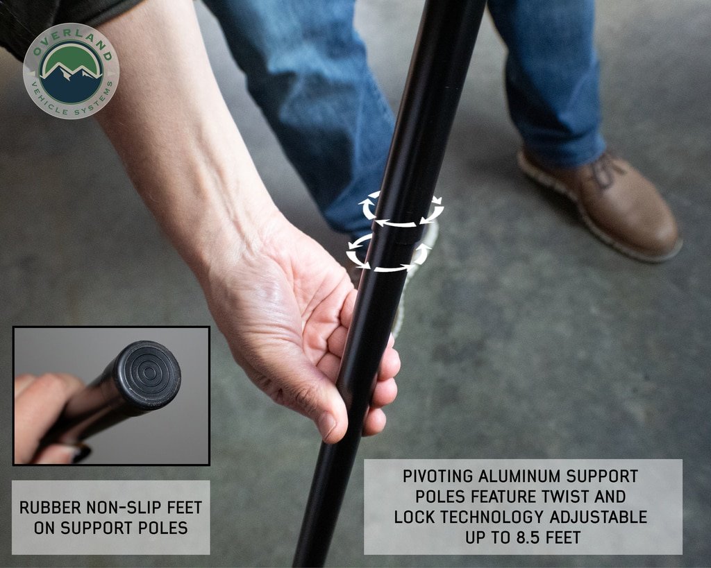 270 Degree Awning Free Standing - Nomadic 270 LT - Dark Gray Overland Vehicle Systems - Image 6