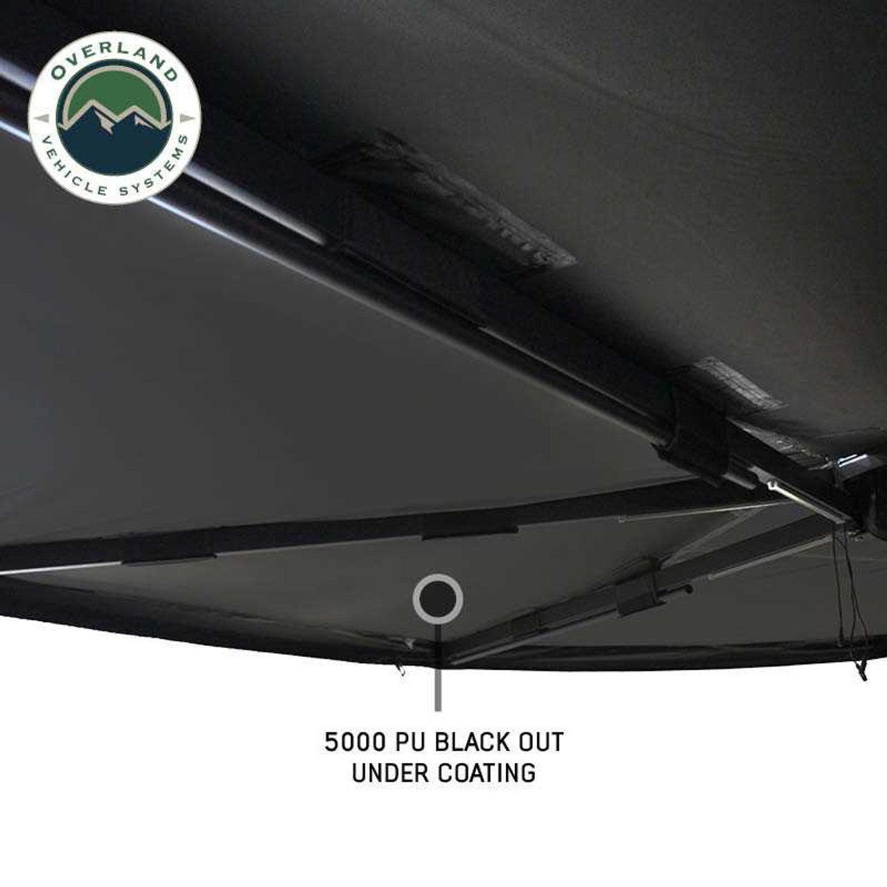 XD Nomadic 270 - Awning W/Lights and Black Out , Passenger Side, Black Body, Black Trim and Black Travel Cover Overland Vehicle Systems - Image 3