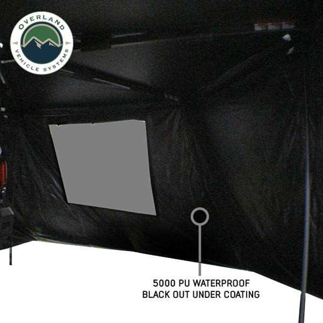 XD Nomadic 270 - Awning Wall 1 W/Black Out, Driver Side, Black Body, Black Trim W/Storage Bag Overland Vehicle Systems - Image 5