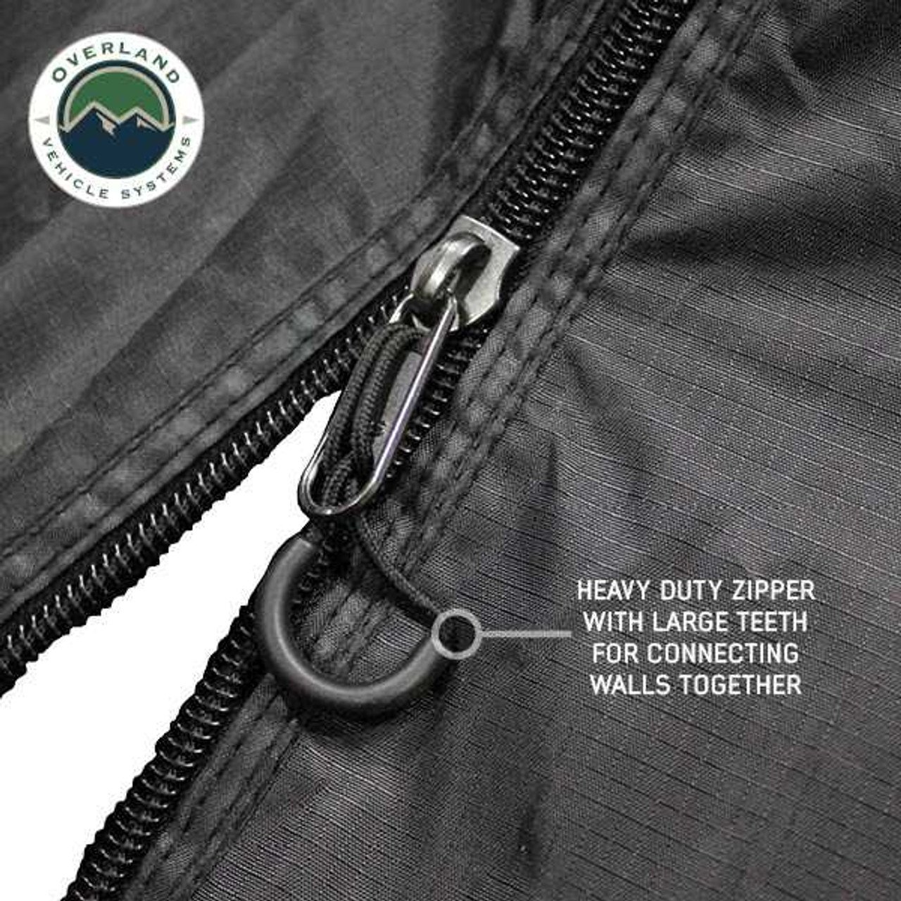 XD Nomadic 270 - Awning Wall 1 W/Black Out, Driver Side, Black Body, Black Trim W/Storage Bag Overland Vehicle Systems - Image 10