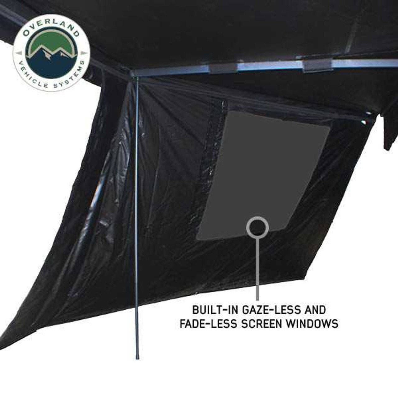 XD Nomadic 270 - Awning Wall 1 W/Black Out, Passenger Side, Black Body, Black Trim W/Storage Bag Overland Vehicle Systems - Image 4