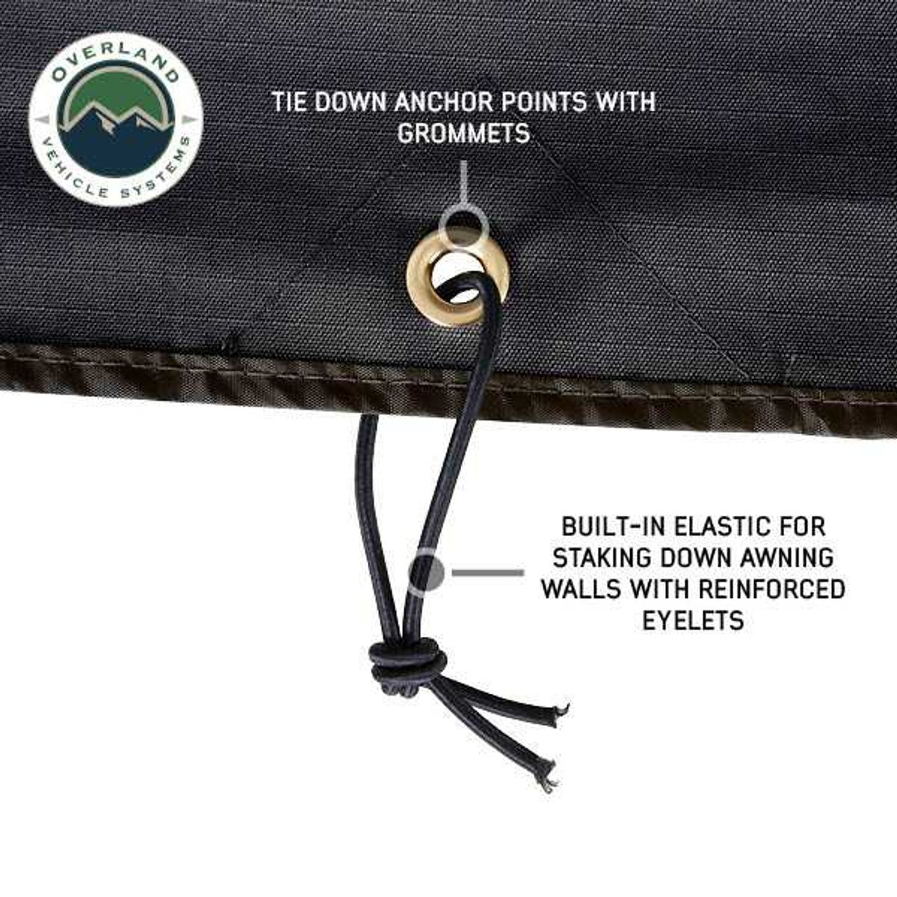 XD Nomadic 270 - Awning Wall 1 W/Black Out, Passenger Side, Black Body, Black Trim W/Storage Bag Overland Vehicle Systems - Image 8