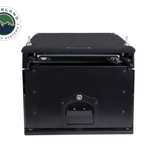 Camping Cargo Box With Slide Out Drawer & Working Station Overland Vehicle Systems