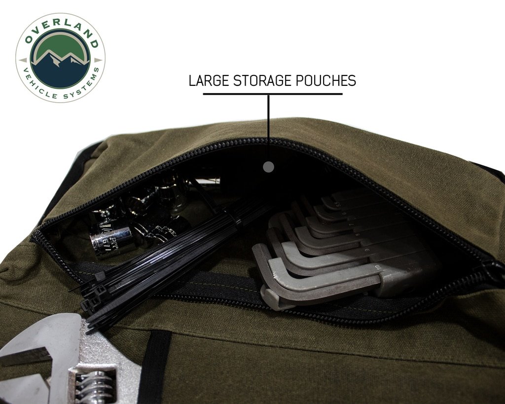 Rolled General Tool Storage Bag - Waxed Canvas Overland Vehicle Systems - Image 4