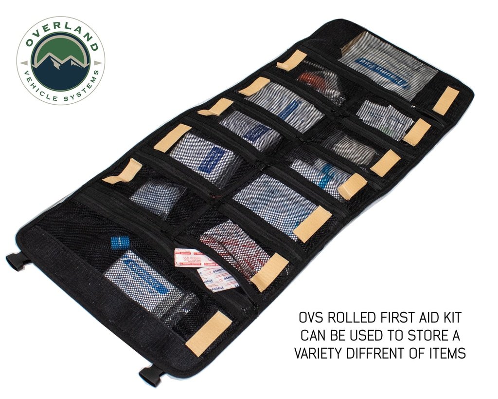 Rolled Bag First Aid - Waxed Canvas First Aid Bag for Car Overland Vehicle Systems - Image 2