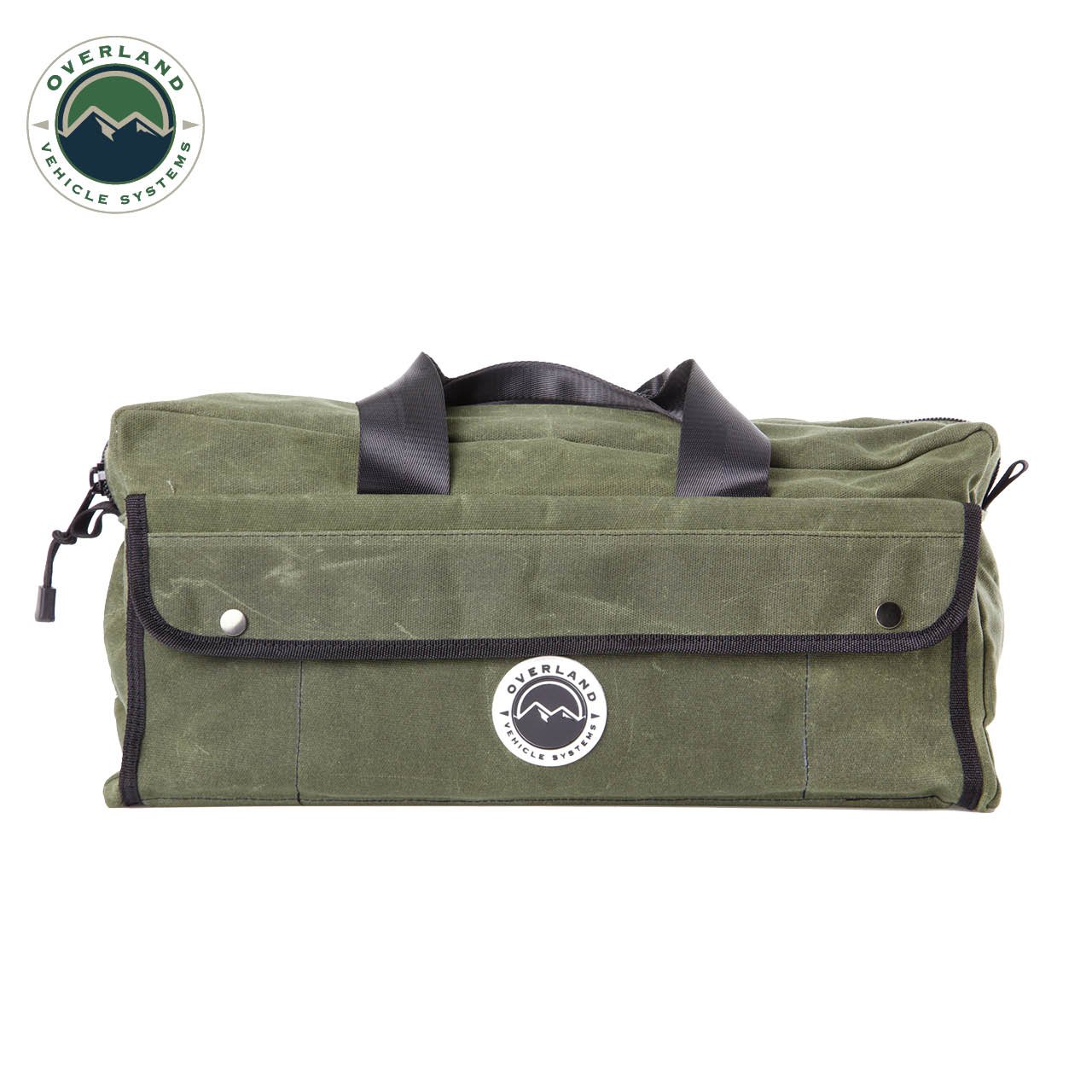 Organize With Overland Vehicle Systems Wax Canvas Small Duffle Bag Overland Vehicle Systems