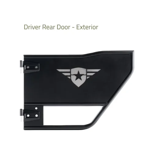 25-1049jk_driver_rear_door_exterior Jeep JK/JKU Mission Doors - Rear Pair