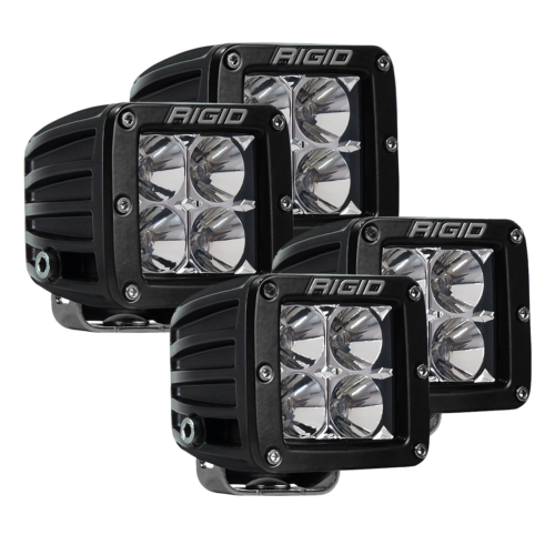 Rigid 202113 D-Series Pro - Flood Pattern - Surface Mount (2 pair)