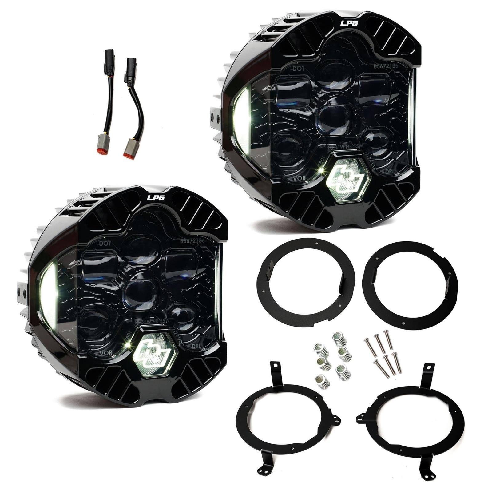 44-8309_1-FGXX.jpg DOT LP6 LED Headlight Kit Jeep 2018-2025 Wrangler JL 2020-2025 Gladiator JT w/LED Headlights (White) Baja Designs