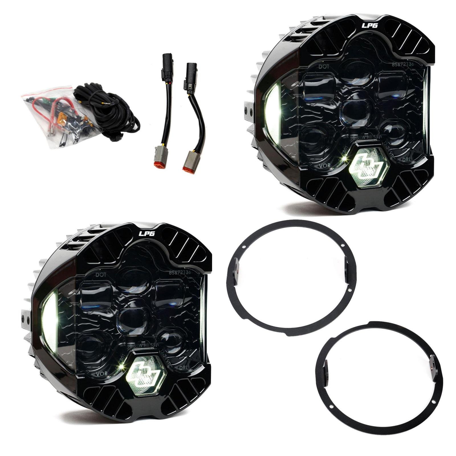 DOT LP6 LED Headlight Kit Jeep 2007-2018 Wrangler JK w/LED Headlights (White) Baja Designs