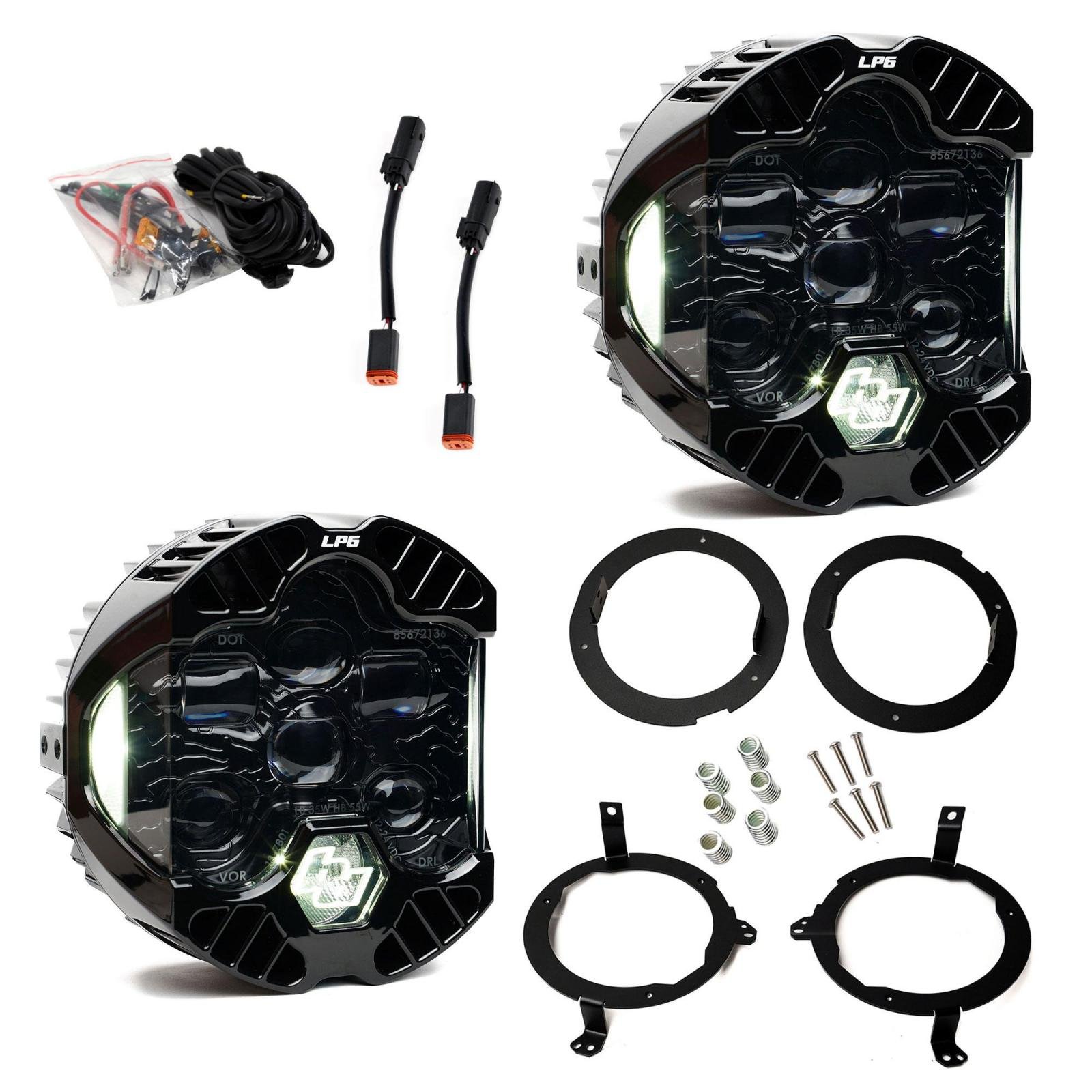 44-8313_0-FGXX.jpg DOT LP6 LED Headlight Kit Jeep 2018-2025 Wrangler JL 2020-2025 Gladiator JT w/Halogen Headlights (White) Baja Designs