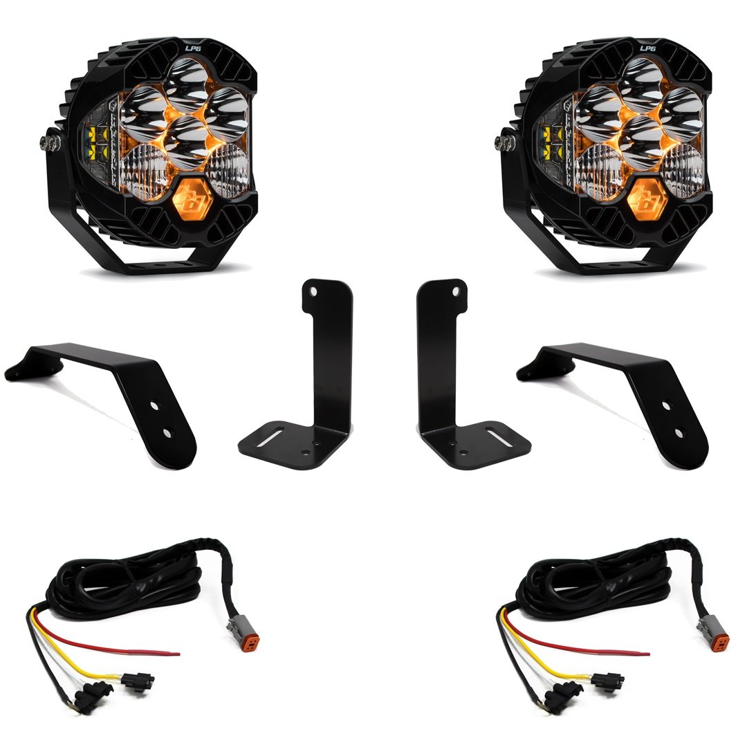 447659UP-FGXX.jpg Jeep JL/JT Dual LP6 Auxiliary Light Kit w/Upfitter Baja Designs
