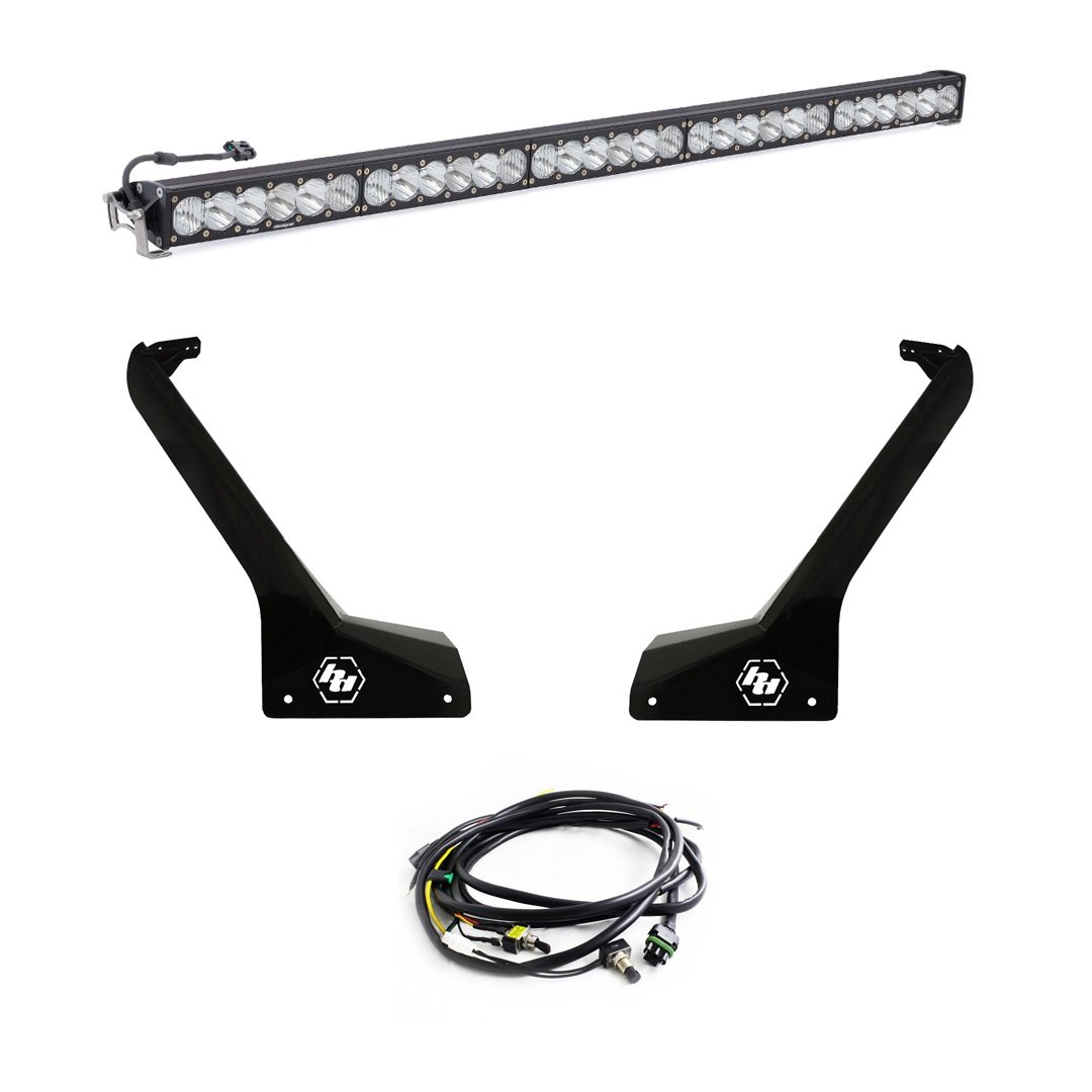 447666-FGXX.jpg Jeep JL/JT Roof Bar LED Light Kit 50 Inch OnX6+ Baja Designs