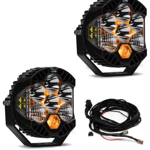 447671UP-FGXX.jpg Jeep JL/JT Rubicon Steel Bumper LED Light Kit LP6 w/Upfitter Baja Designs