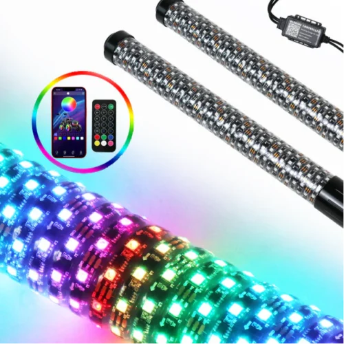 5291BB29-13A4-4874-BD91-A8F7DD78F964 Shoreline Offroad Pro Series Fat RGBIC 3’ Whip Lights