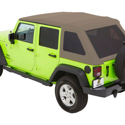 Bestop Trektop NX Glide Soft Top with TFTted Side AND Rear WFTdows - Pebble Twill